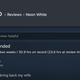 A Steam review for Neon White indicates positive buzz for the game on PC.